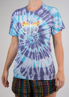 "Butterfly" Premium Tattoo Tie Dye Ultra Comfort 60/40 blend Size S-3X