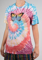 "Butterfly" Premium Tattoo Tie Dye Ultra Comfort 60/40 blend Size S-3X