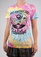 "Just Another Day In Paradise" Premium Tattoo Tie Dye Ultra Comfort 60/40 blend Size S-3X